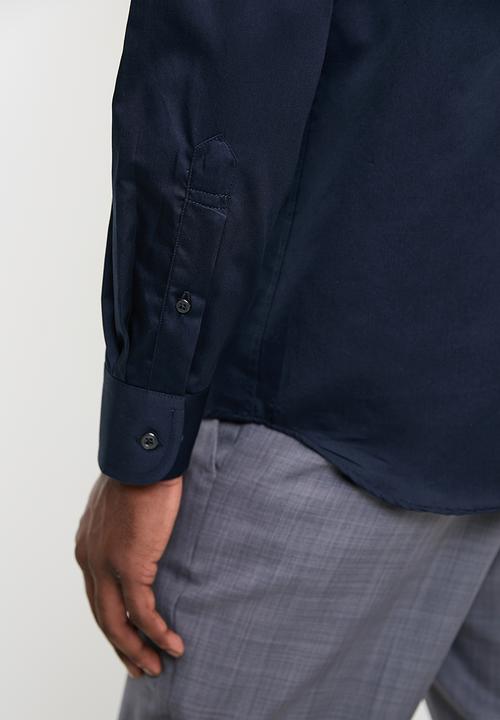 POLO - Mens Custom Fit Greig Shirt - Dark Navy