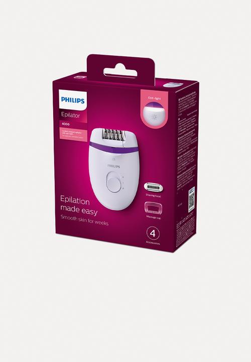 Philips - Corded Satinelle Essential with Opti-Light Compact Epilator