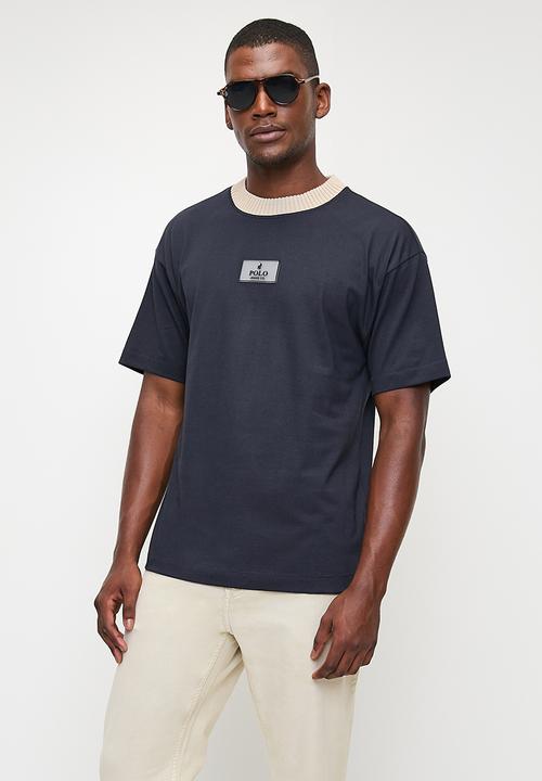 POLO - Mens Pjc Short Sleeve Knitted Collar Tee - Navy