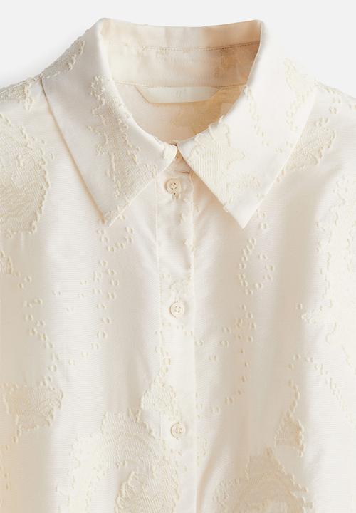 H&M - Jacquard-weave shirt - light beige