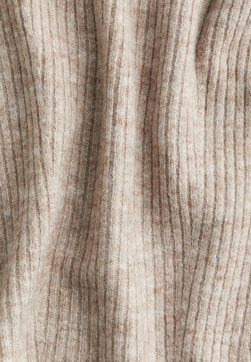 H&M - Off-the-shoulder jumper - beige marl 