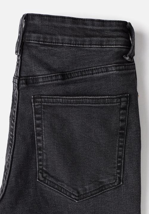 H&M - Skinny high jeans - black/washed out