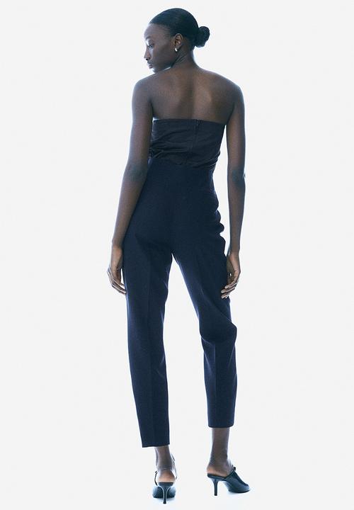 H&M - Ankle-length cigarette trousers - navy blue 