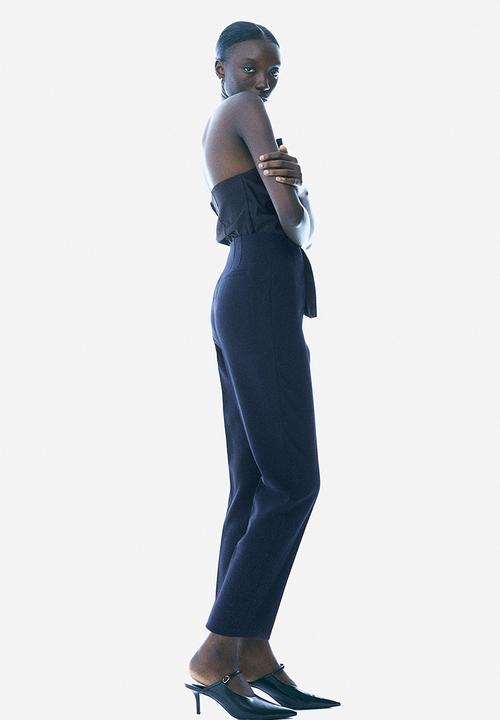 H&M - Ankle-length cigarette trousers - navy blue 