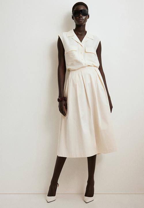H&M - Sleeveless cargo shirt - cream