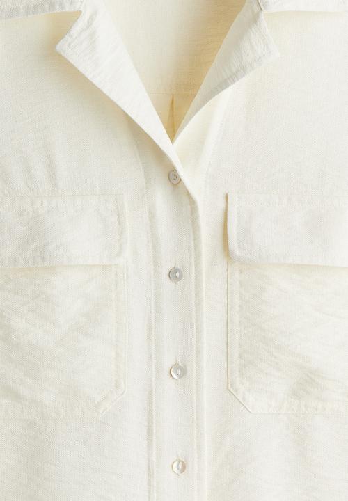 H&M - Sleeveless cargo shirt - cream