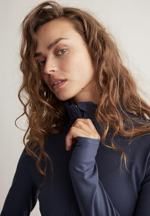 H&M - Zip-through sports jacket with softmove™ - pigeon blue 