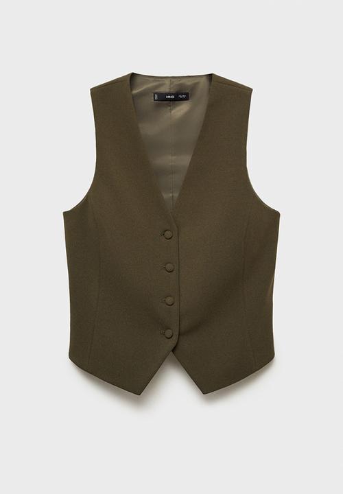 MANGO - Vest avaya - beige/ khaki
