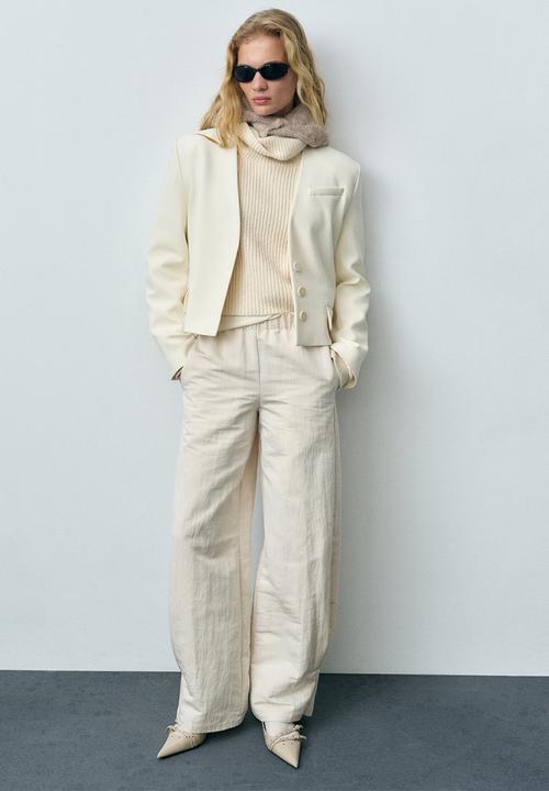 MANGO - Blazer jeanne - natural