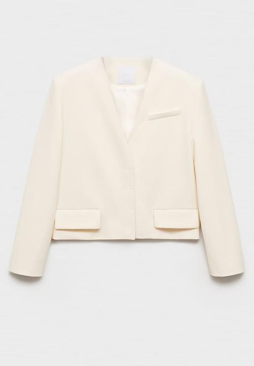 MANGO - Blazer jeanne - natural