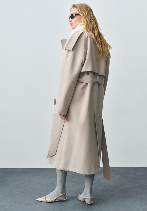 MANGO - Trenchcoat wanna - light beige