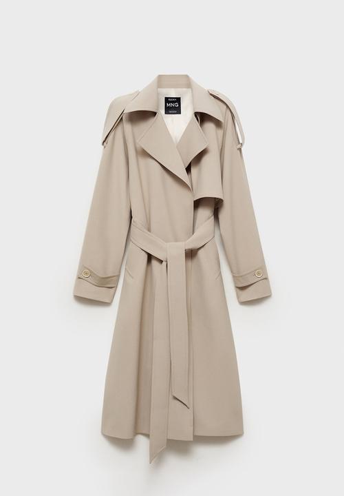 MANGO - Trenchcoat wanna - light beige