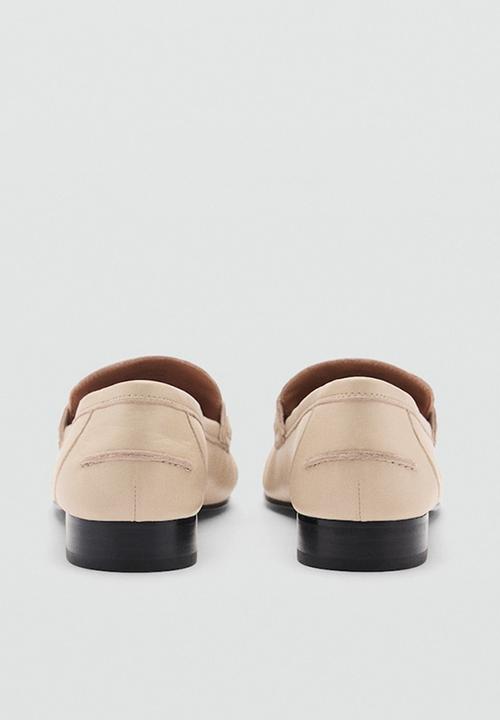 MANGO - Isi leather loafer - light beige