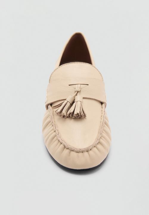 MANGO - Isi leather loafer - light beige