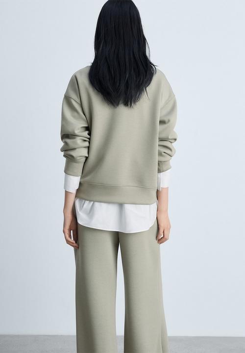 MANGO - Sweatshirt guesa - beige/ khaki