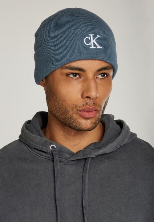 Calvin Klein - Monogram Embro Beanie - China Blue