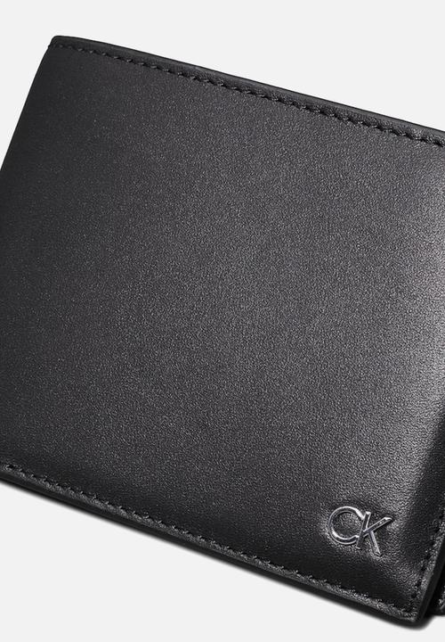 Calvin Klein - Metal Ck Trifold 10Cc W/Coin - Ck Black Smooth