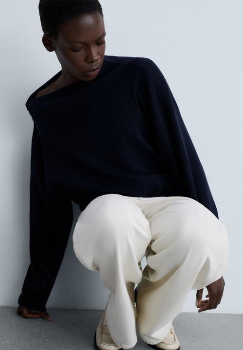 MANGO - Sweater plegam - midnight navy