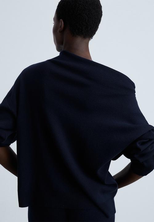 MANGO - Sweater plegam - midnight navy