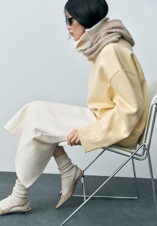 MANGO - Sweatshirt entsweat - light pastel yellow