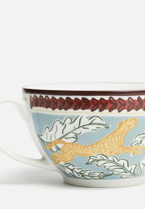 H&M - Porcelain cup - green/patterned