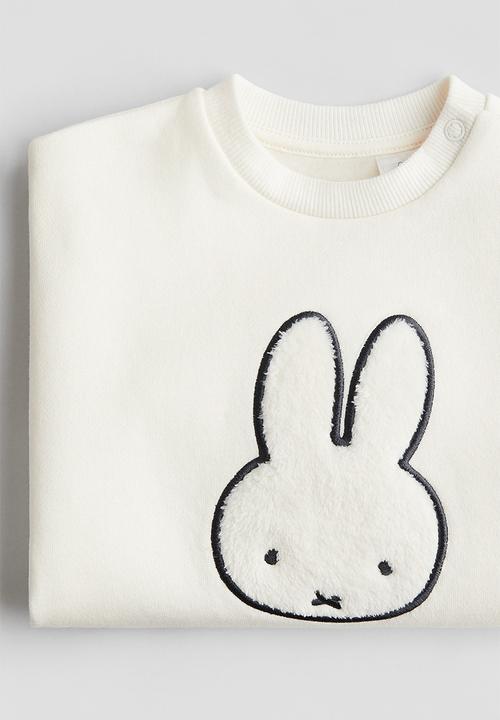 H&M - Crew-neck sweatshirt - white/miffy