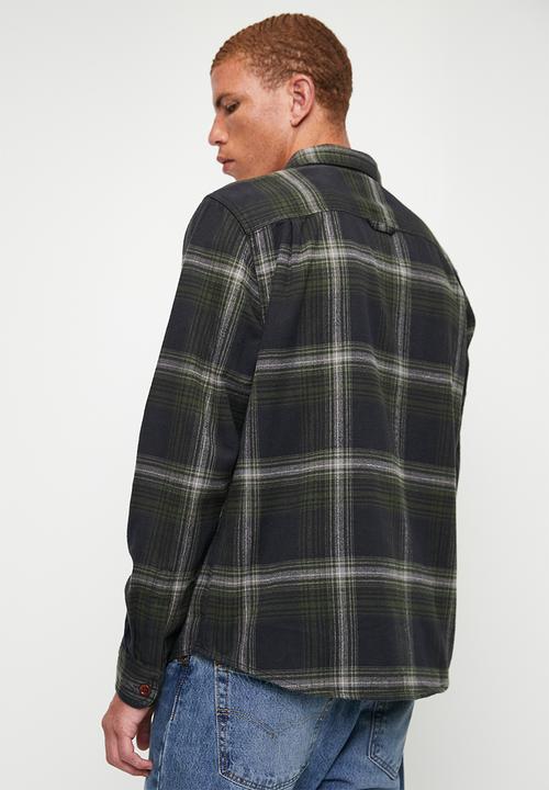 Superdry. - VINTAGE CHECK OVERSHIRT - Boseman Check Black