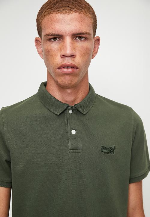 Superdry. - VINT DESTROY POLO - Destroy Army Khaki