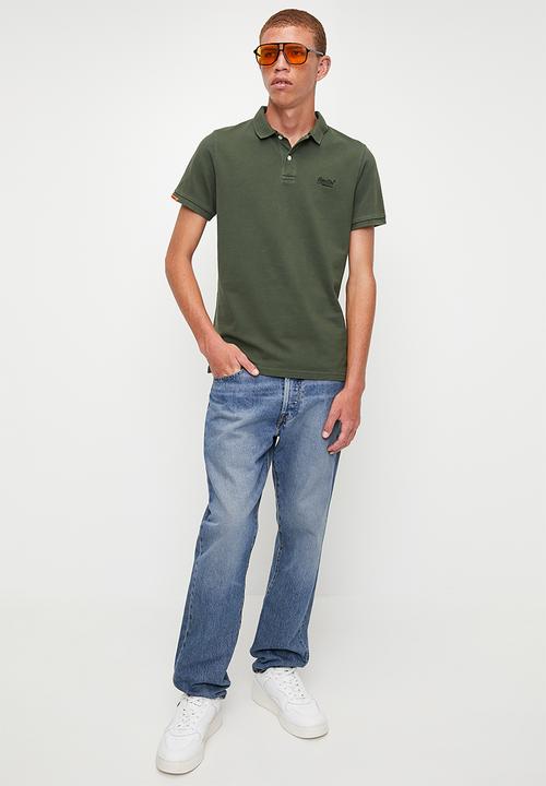 Superdry. - VINT DESTROY POLO - Destroy Army Khaki