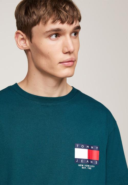 Tommy Hilfiger - Tjm Reg Rwb Sig Flag Tee Ext - Deep Seawater