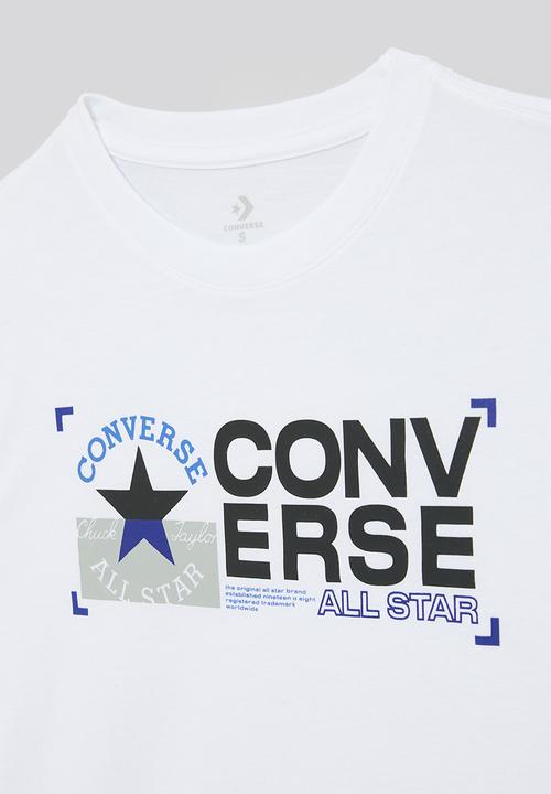 Converse - Cnvb utility chest logo short sleeve tee - black/white