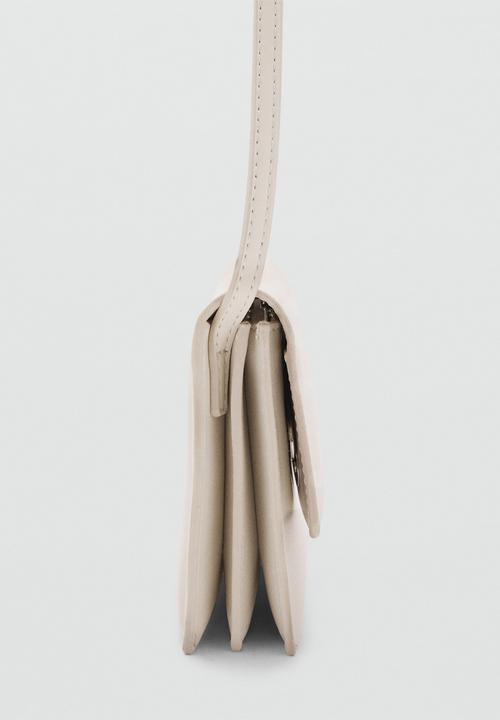 MANGO - Bag mch acordeon - offwhite
