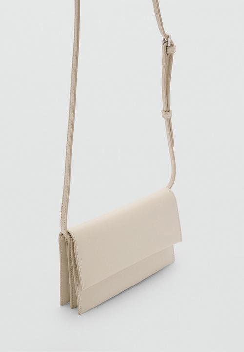 MANGO - Bag mch acordeon - offwhite