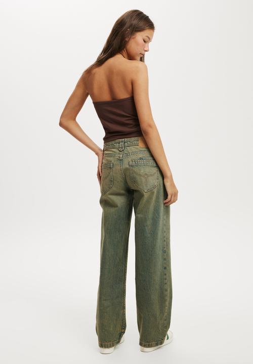 Cotton On - Low Rise Straight Jean - Cliff Blue/Stitch
