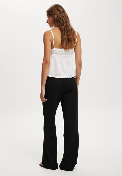 Cotton On - Lola Low Rise Suiting Pant - Black