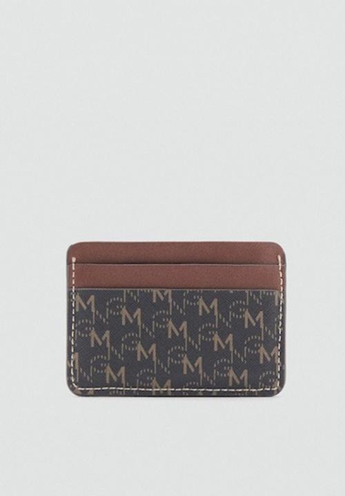 MANGO - Card holder mch marco  - brown & black
