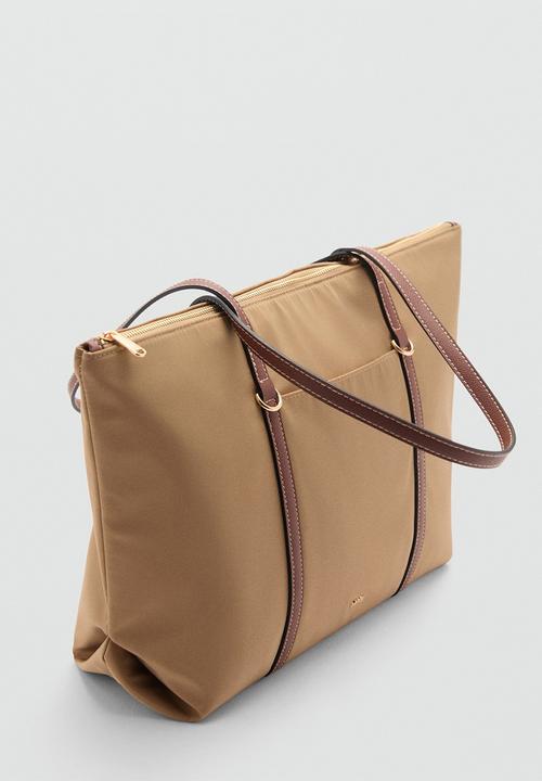 MANGO - Bag g cobalt - beige