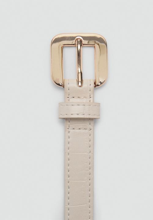 MANGO - Belt finic - light beige
