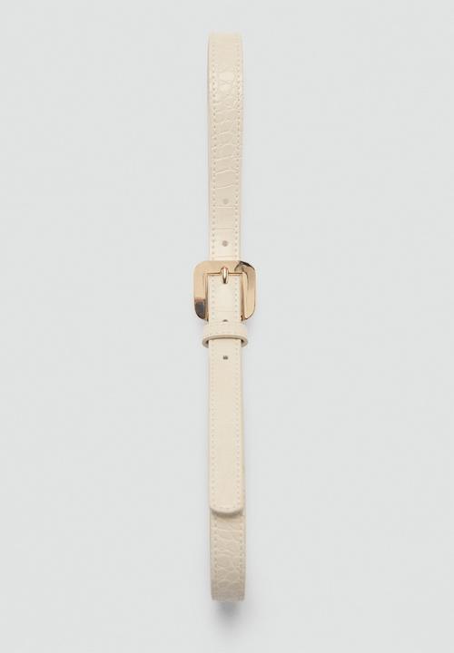 MANGO - Belt finic - light beige