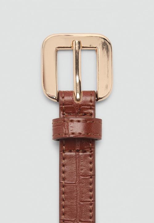 MANGO - Belt finic - brown