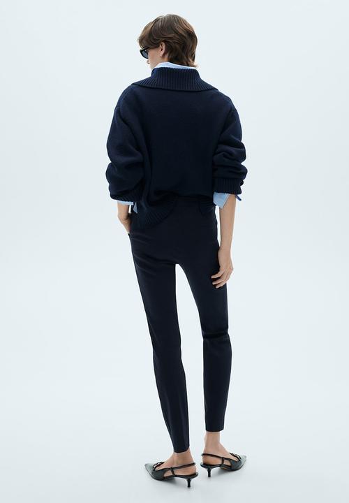 MANGO - Trousers Cola - Midnight Navy