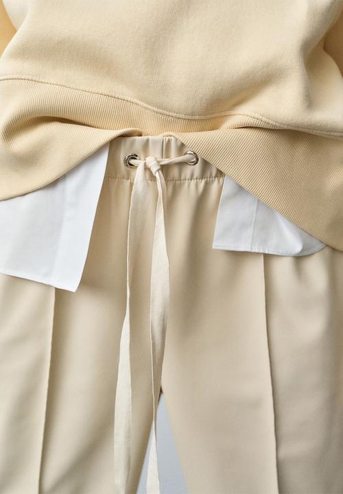 MANGO - Trousers Nathalia - Light Beige