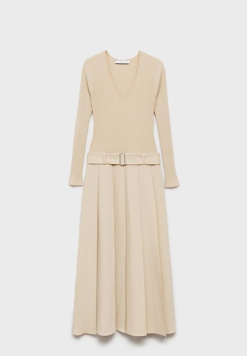 MANGO - Dress Paris - Light Beige