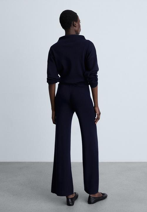 MANGO - Trousers Plegam - Midnight Navy