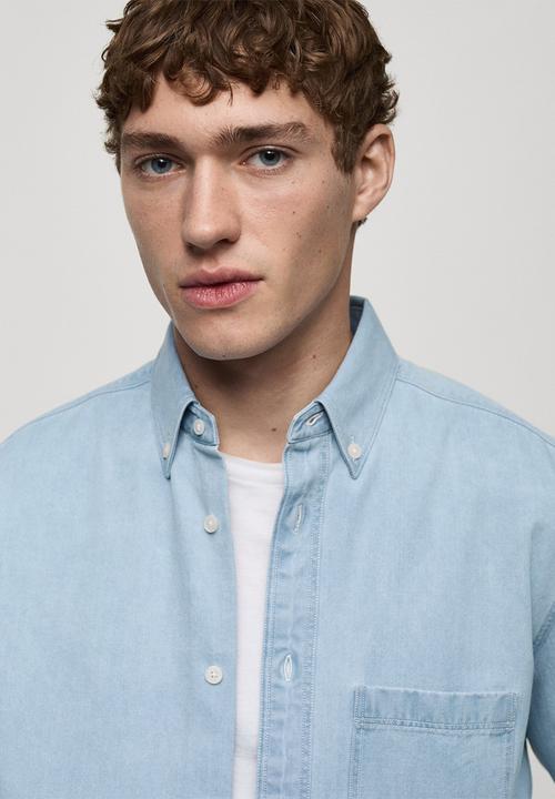 MANGO - Shirt Denim - Open Blue