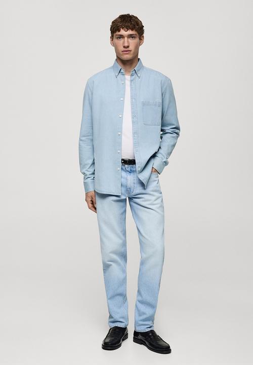 MANGO - Shirt Denim - Open Blue