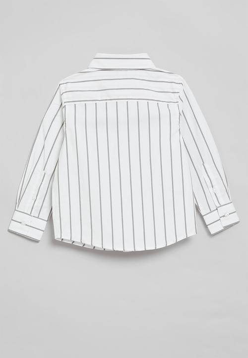 POLO - Boys heath striped long sleeve shirt - grey