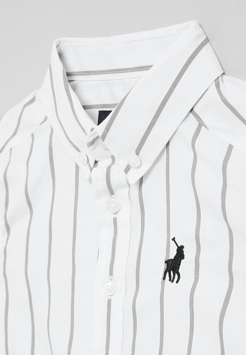 POLO - Boys heath striped long sleeve shirt - grey