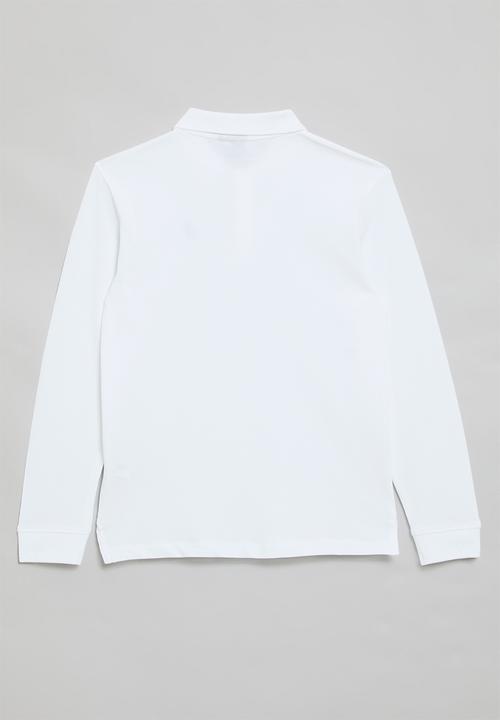 POLO - Boys robert long sleeve golfer - white