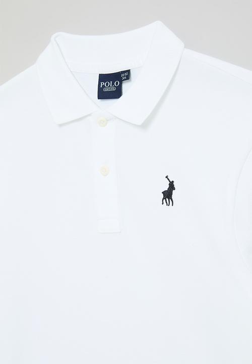 POLO - Boys robert long sleeve golfer - white